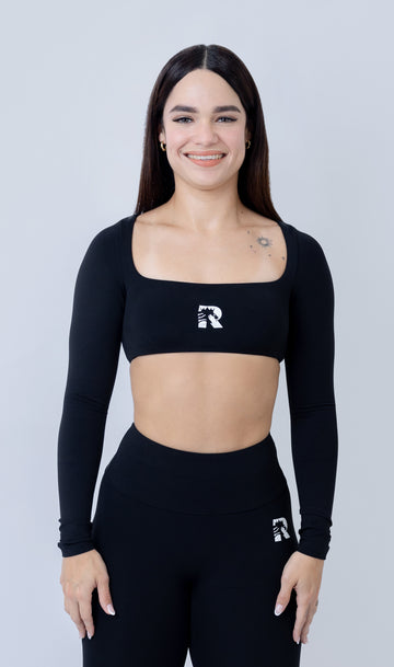 Women's Classic Black Super Crop Top