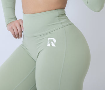 Women's Sage Green Bootcut Leggings