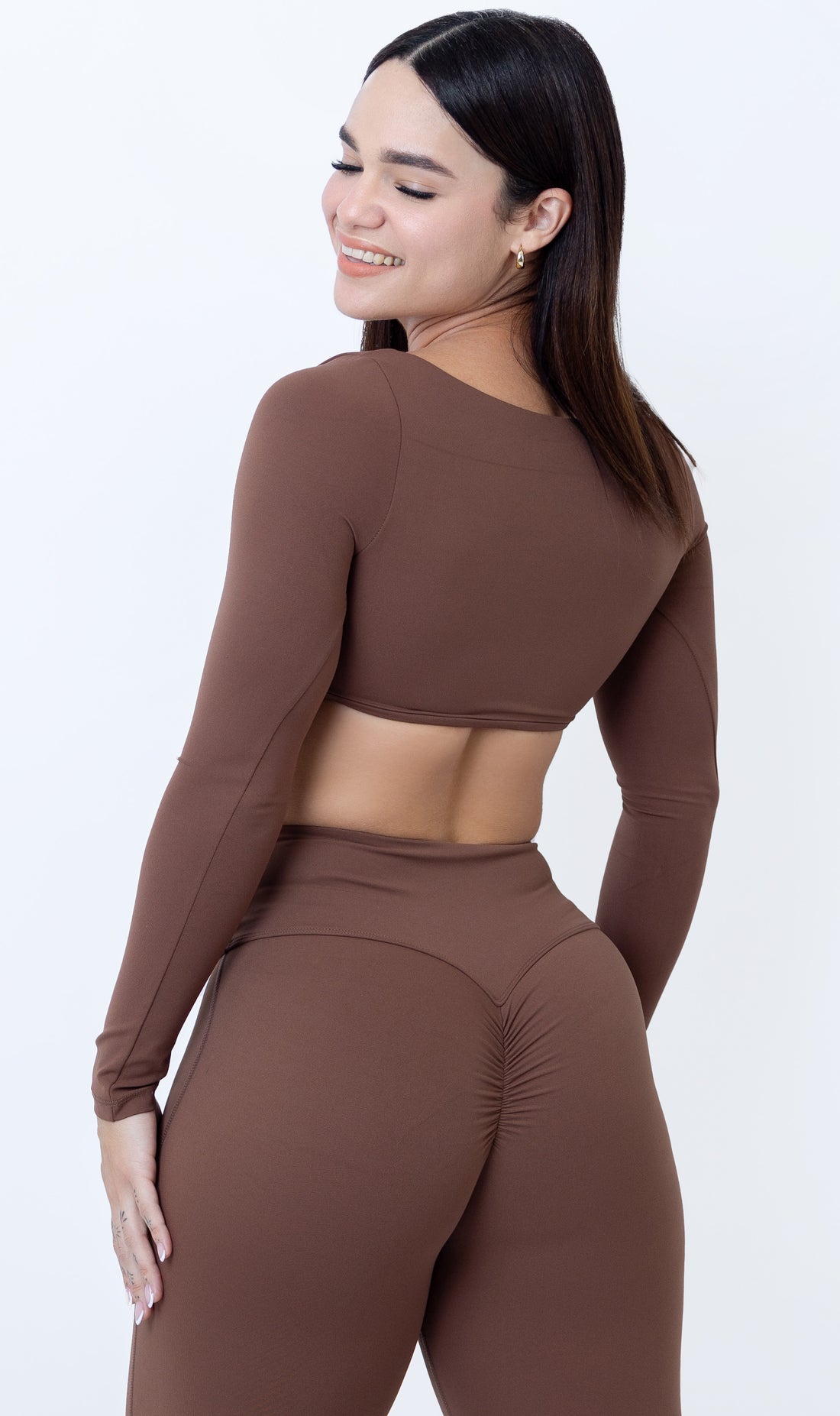 Women's Rich Cocoa Super Crop Top